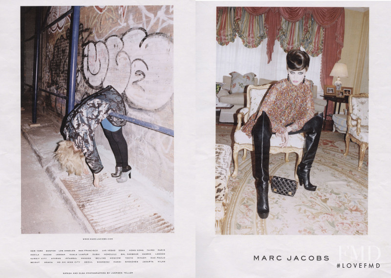 Olga Sherer featured in  the Marc Jacobs advertisement for Autumn/Winter 2009