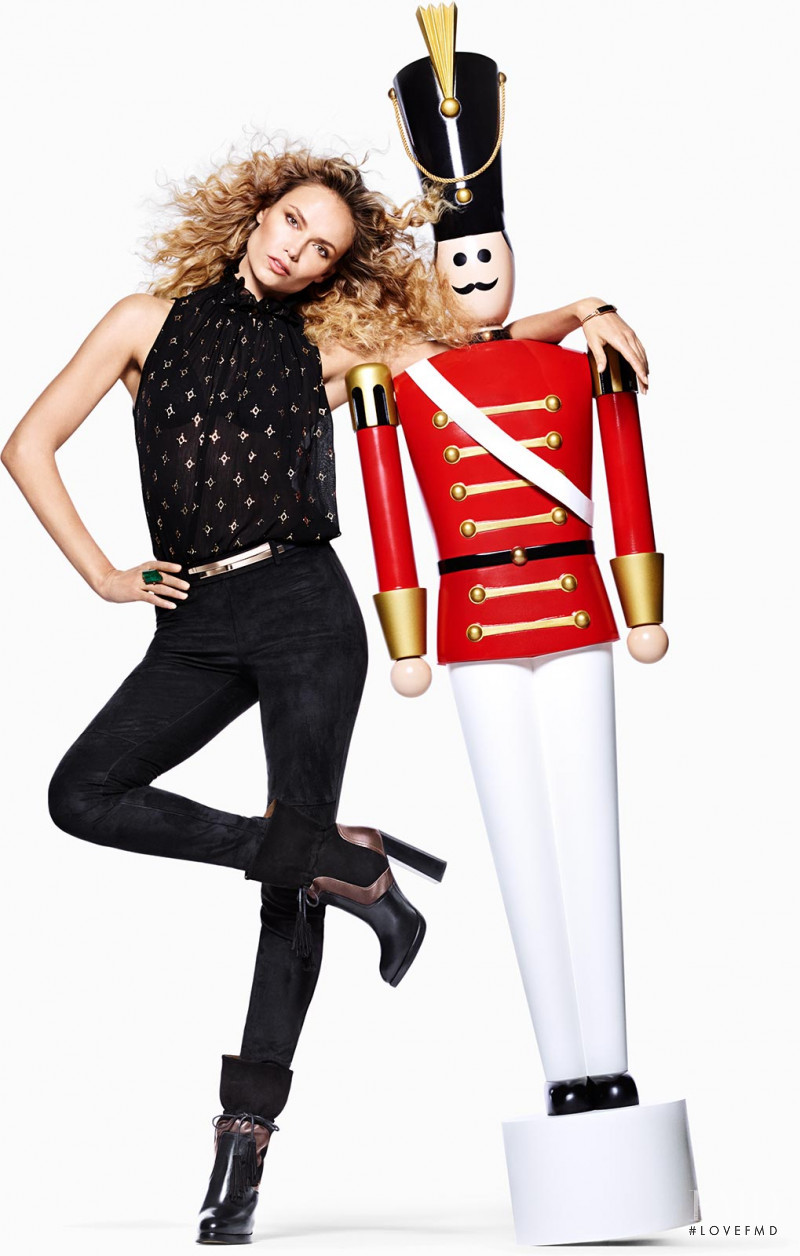 Natasha Poly featured in  the H&M advertisement for Holiday 2015
