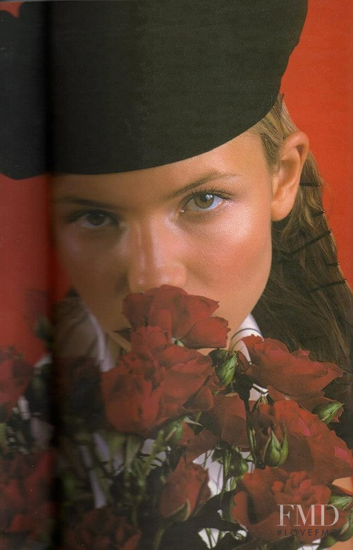 Natasha Poly featured in  the Musso advertisement for Autumn/Winter 2000