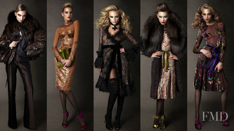 Anja Rubik featured in  the Tom Ford lookbook for Autumn/Winter 2011