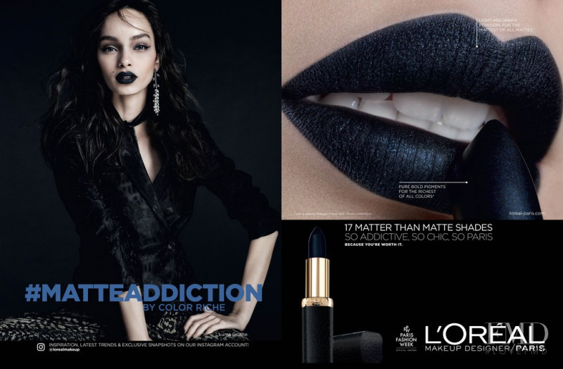 Luma Grothe featured in  the L\'Oreal Paris Color Riche Matte Addiction  advertisement for Spring/Summer 2017