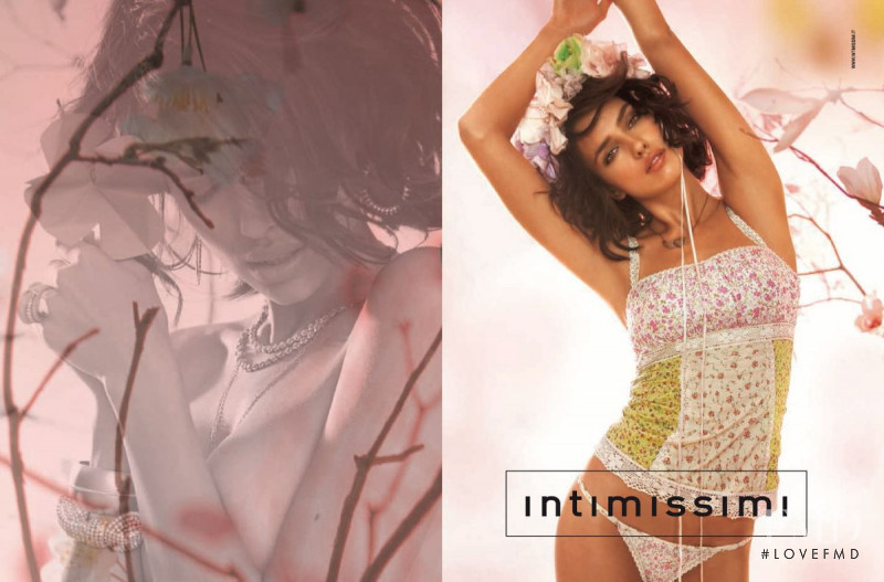 Irina Shayk featured in  the Intimissimi advertisement for Spring 2008