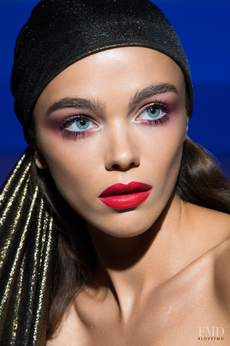 Jena Goldsack featured in  the Marc Jacobs Beauty advertisement for Holiday 2017