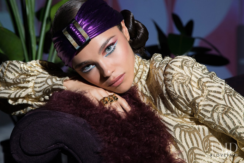 Jena Goldsack featured in  the Marc Jacobs Beauty advertisement for Holiday 2017