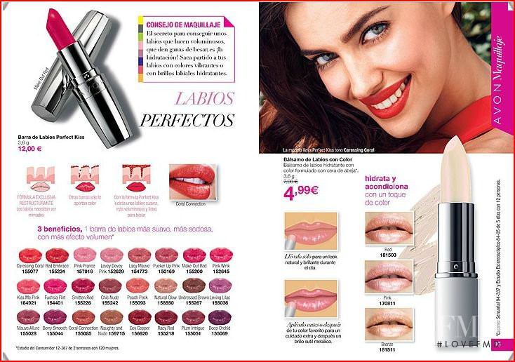 Irina Shayk featured in  the AVON catalogue for Autumn/Winter 2013