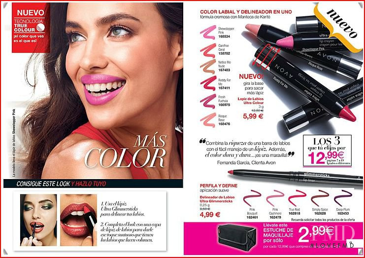 Irina Shayk featured in  the AVON catalogue for Autumn/Winter 2013