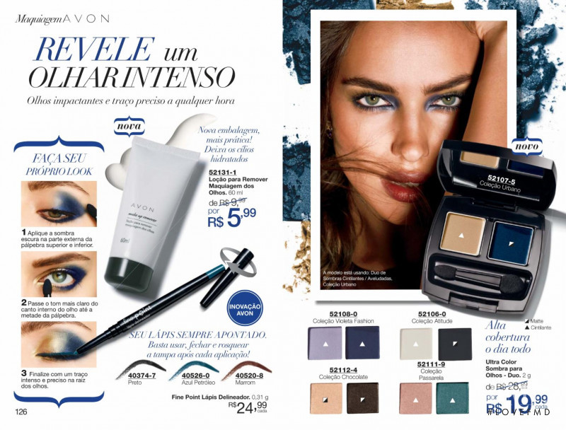 Irina Shayk featured in  the AVON catalogue for Autumn/Winter 2013