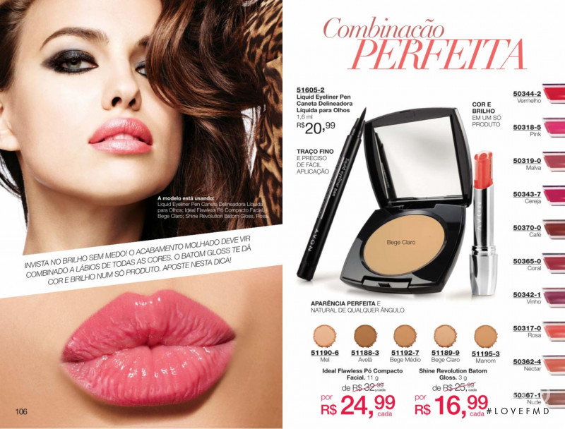 Irina Shayk featured in  the AVON catalogue for Autumn/Winter 2013