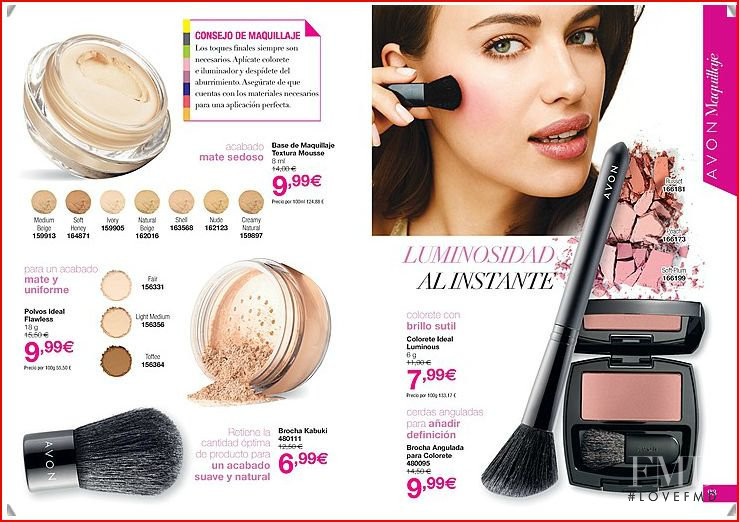 Irina Shayk featured in  the AVON catalogue for Autumn/Winter 2013