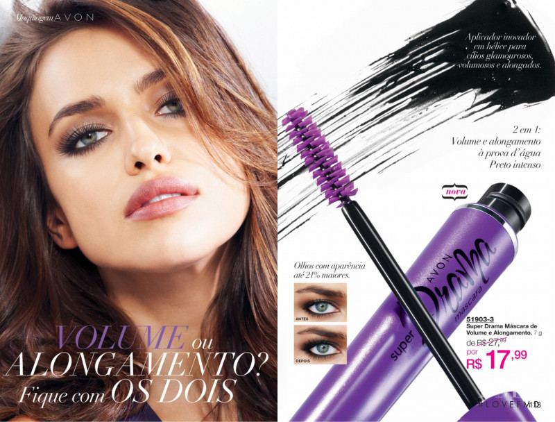 Irina Shayk featured in  the AVON catalogue for Autumn/Winter 2013