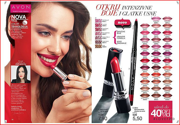 Irina Shayk featured in  the AVON catalogue for Autumn/Winter 2013