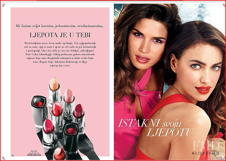 Irina Shayk featured in  the AVON catalogue for Autumn/Winter 2013