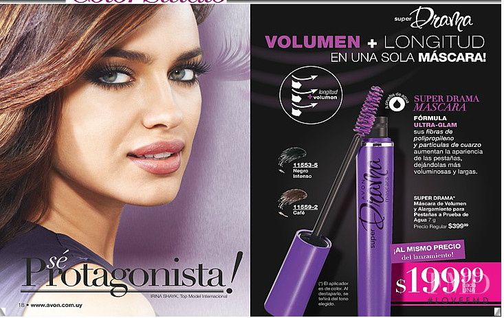 Irina Shayk featured in  the AVON catalogue for Autumn/Winter 2013