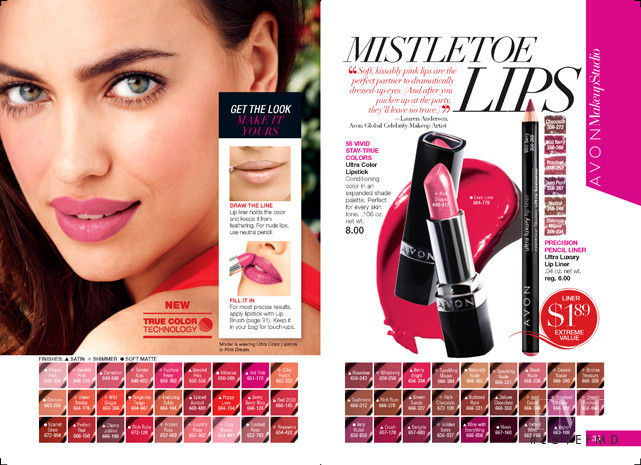 Irina Shayk featured in  the AVON catalogue for Autumn/Winter 2013