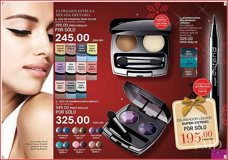 Irina Shayk featured in  the AVON catalogue for Autumn/Winter 2013