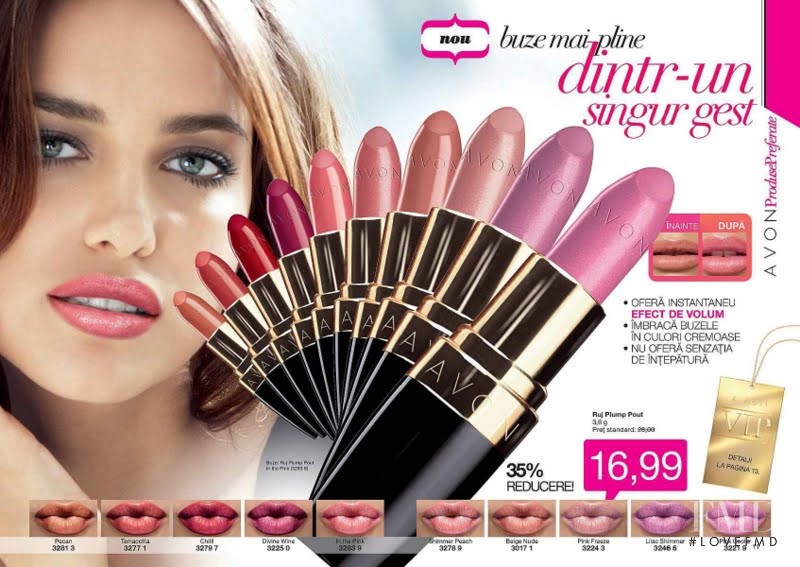 Irina Shayk featured in  the AVON catalogue for Autumn/Winter 2013