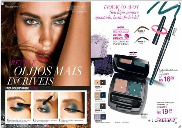 Irina Shayk featured in  the AVON catalogue for Autumn/Winter 2013