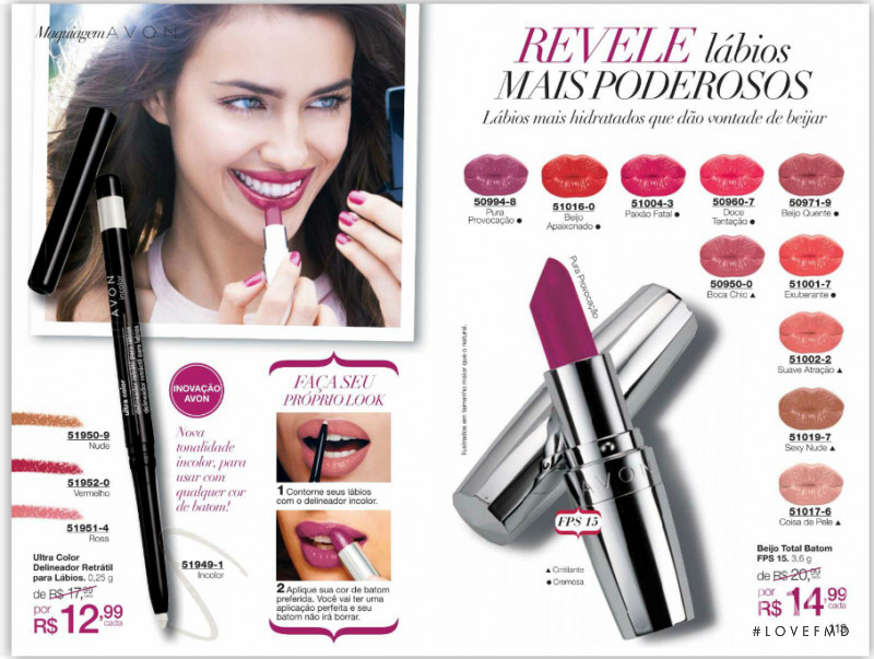 Irina Shayk featured in  the AVON catalogue for Autumn/Winter 2013