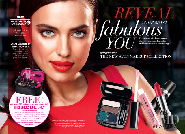 Irina Shayk featured in  the AVON catalogue for Autumn/Winter 2013