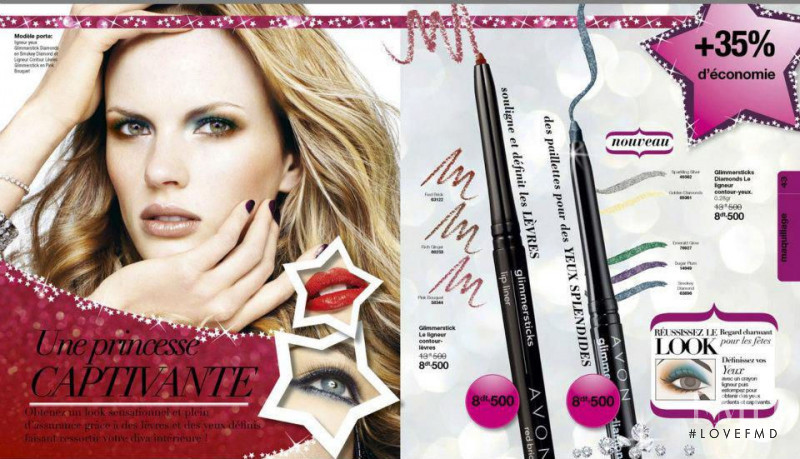 Anne Vyalitsyna featured in  the AVON advertisement for Spring/Summer 2013