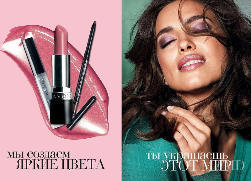 Irina Shayk featured in  the AVON advertisement for Spring/Summer 2013