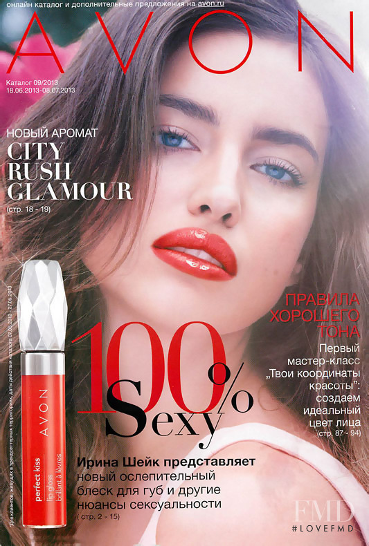 Irina Shayk featured in  the AVON advertisement for Spring/Summer 2013