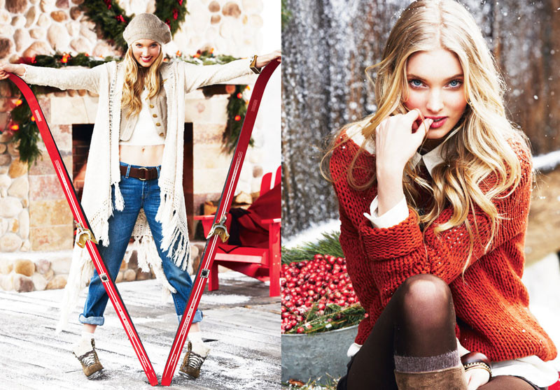 Elsa Hosk featured in  the AVON advertisement for Autumn/Winter 2012