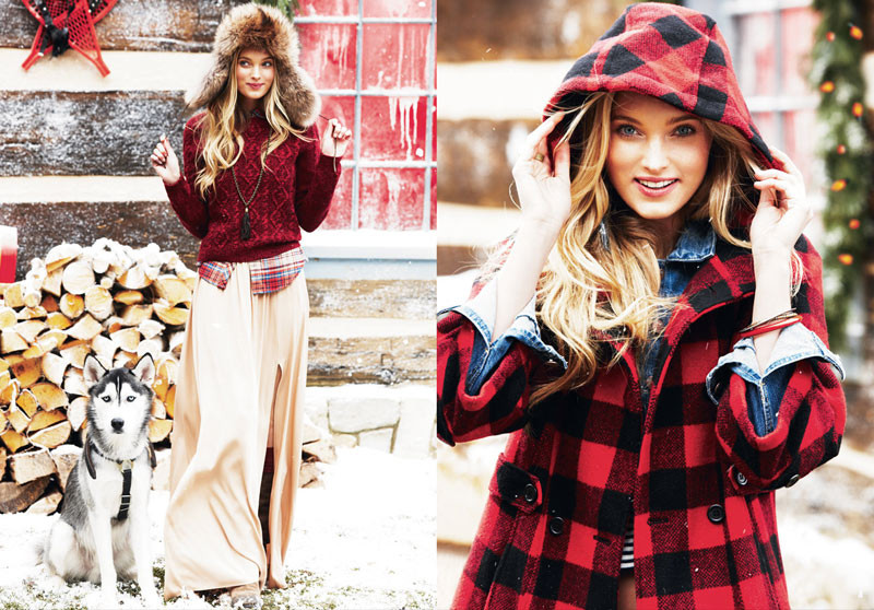 Elsa Hosk featured in  the AVON advertisement for Autumn/Winter 2012