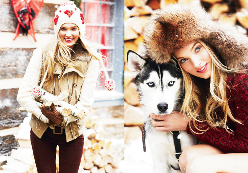 Elsa Hosk featured in  the AVON advertisement for Autumn/Winter 2012