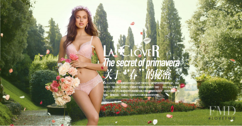 Irina Shayk featured in  the La Clover advertisement for Spring/Summer 2015