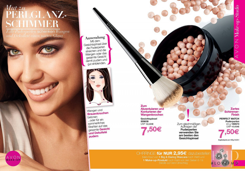 Irina Shayk featured in  the AVON catalogue for Spring/Summer 2014