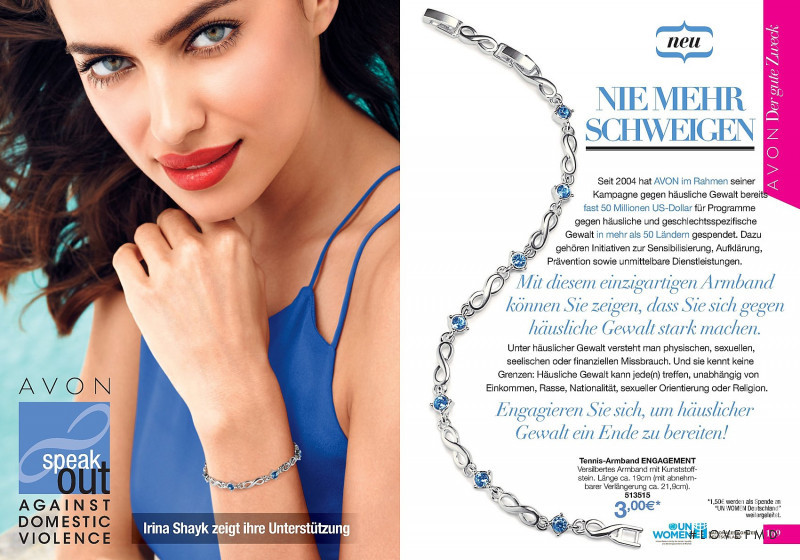 Irina Shayk featured in  the AVON catalogue for Spring/Summer 2014