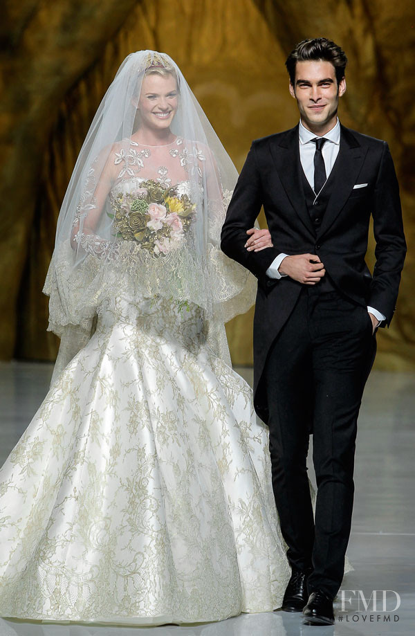 Anne Vyalitsyna featured in  the Pronovias First Love fashion show for Autumn/Winter 2014