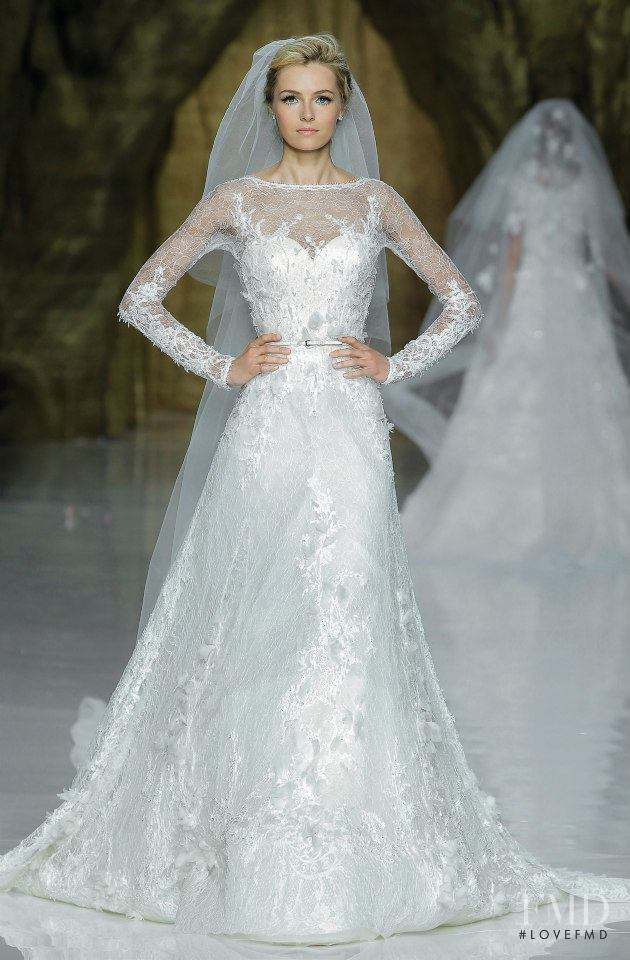 Valentina Zelyaeva featured in  the Pronovias First Love fashion show for Autumn/Winter 2014