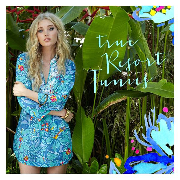 Elsa Hosk featured in  the Lilly Pulitzer catalogue for Spring 2014