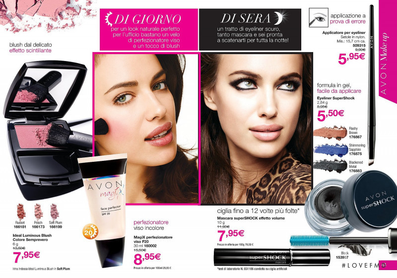 Irina Shayk featured in  the AVON catalogue for Spring/Summer 2015