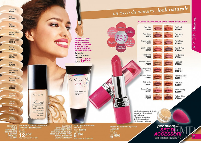 Irina Shayk featured in  the AVON catalogue for Spring/Summer 2015