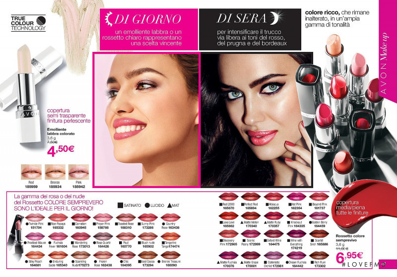 Irina Shayk featured in  the AVON catalogue for Spring/Summer 2015