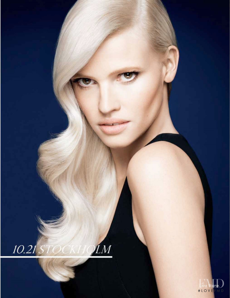 Lara Stone featured in  the L\'Oreal Paris Elseve Shampoo advertisement for Autumn/Winter 2015