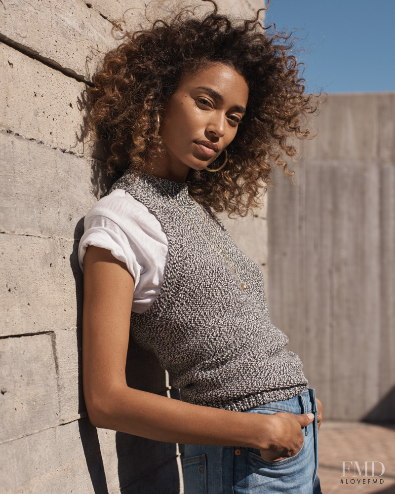 Anais Mali featured in  the Madewell lookbook for Spring 2018