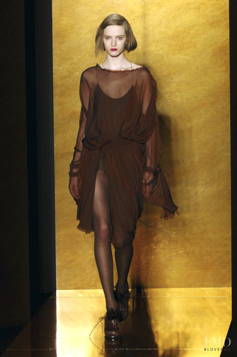 Daria Strokous featured in  the Donna Karan New York fashion show for Autumn/Winter 2008