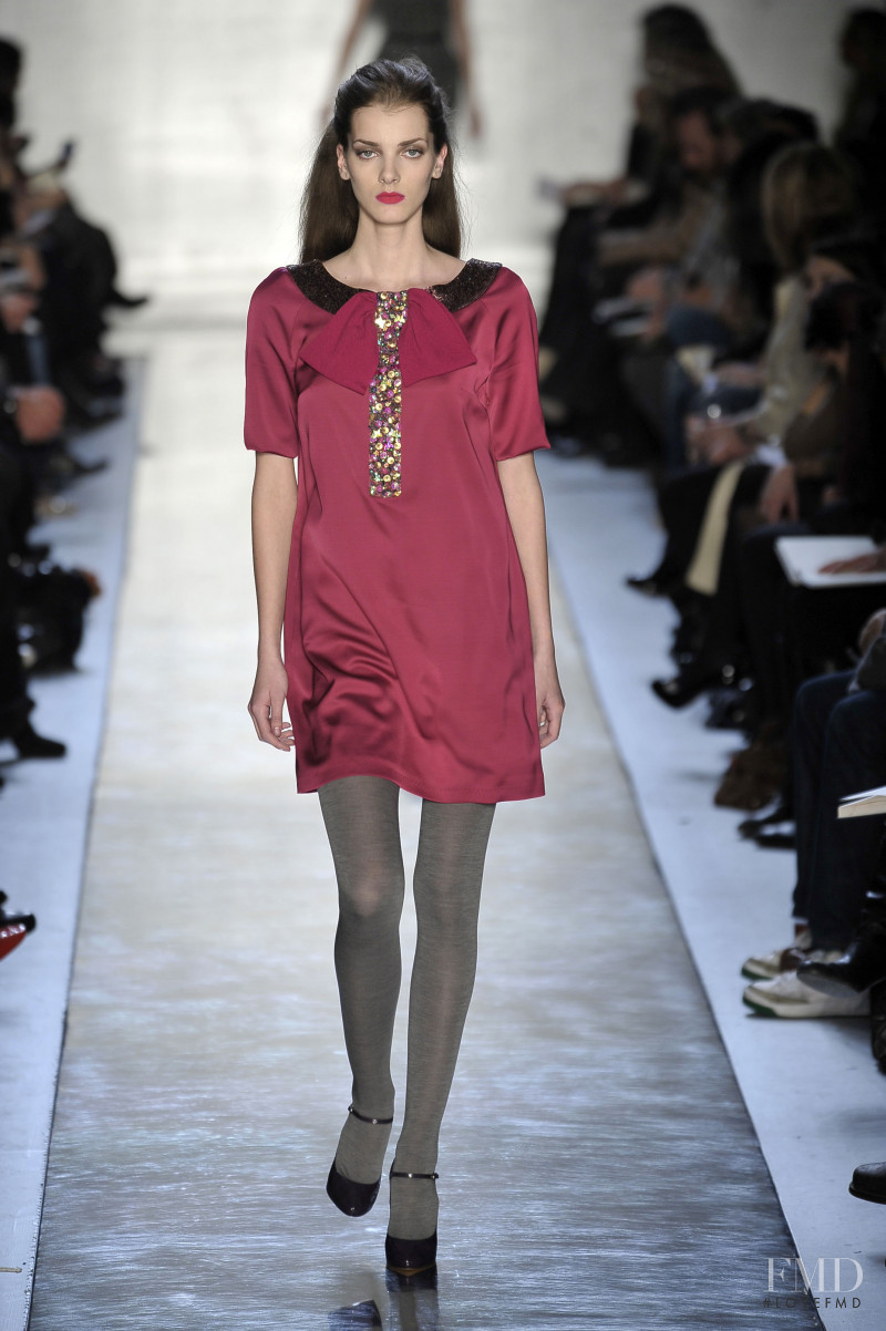 Denisa Dvorakova featured in  the Boutique Moschino fashion show for Autumn/Winter 2008