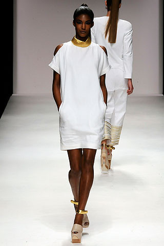 Sessilee Lopez featured in  the Osman by Osman Yousefzada fashion show for Spring/Summer 2010