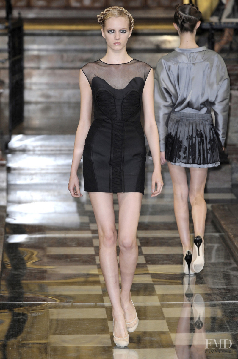 Daria Strokous featured in  the Antonio Berardi fashion show for Spring/Summer 2010