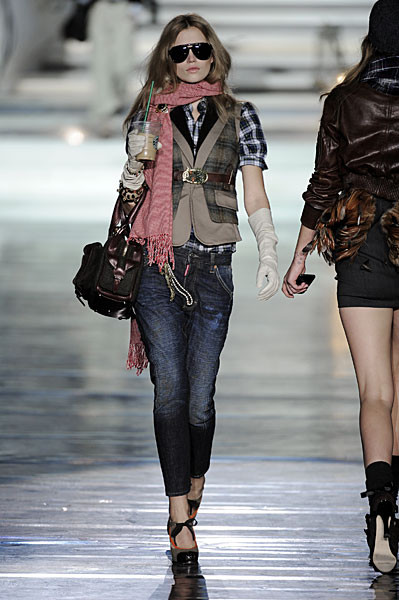 Cato van Ee featured in  the DSquared2 fashion show for Autumn/Winter 2009