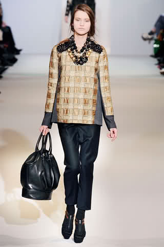 Oksana Gedroit featured in  the Marni fashion show for Autumn/Winter 2009