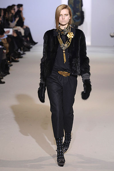 Cato van Ee featured in  the Marni fashion show for Autumn/Winter 2009