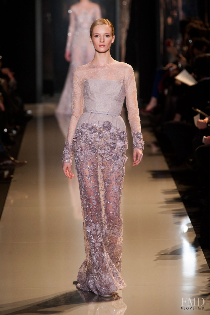 Daria Strokous featured in  the Elie Saab Couture fashion show for Spring/Summer 2013