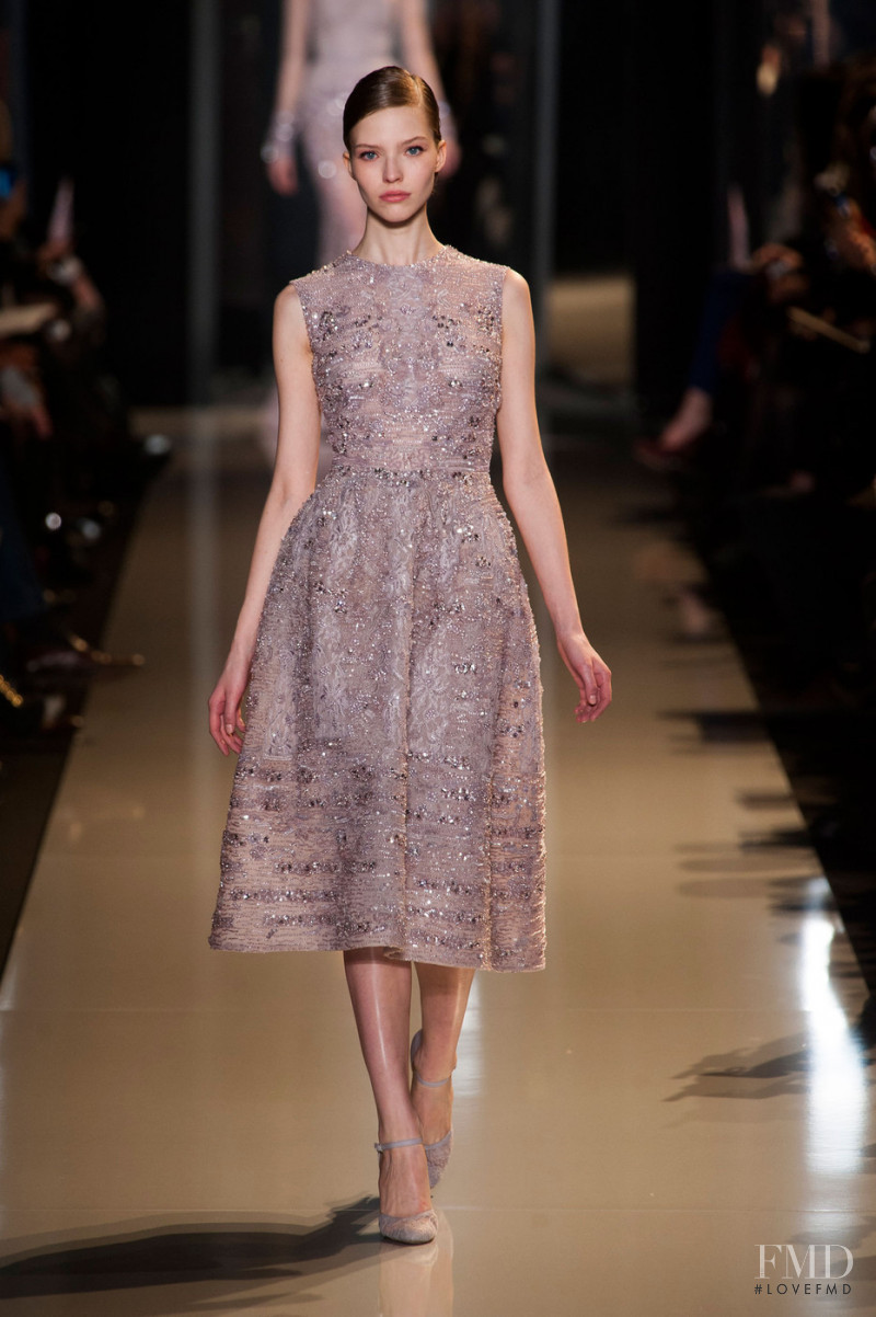 Sasha Luss featured in  the Elie Saab Couture fashion show for Spring/Summer 2013