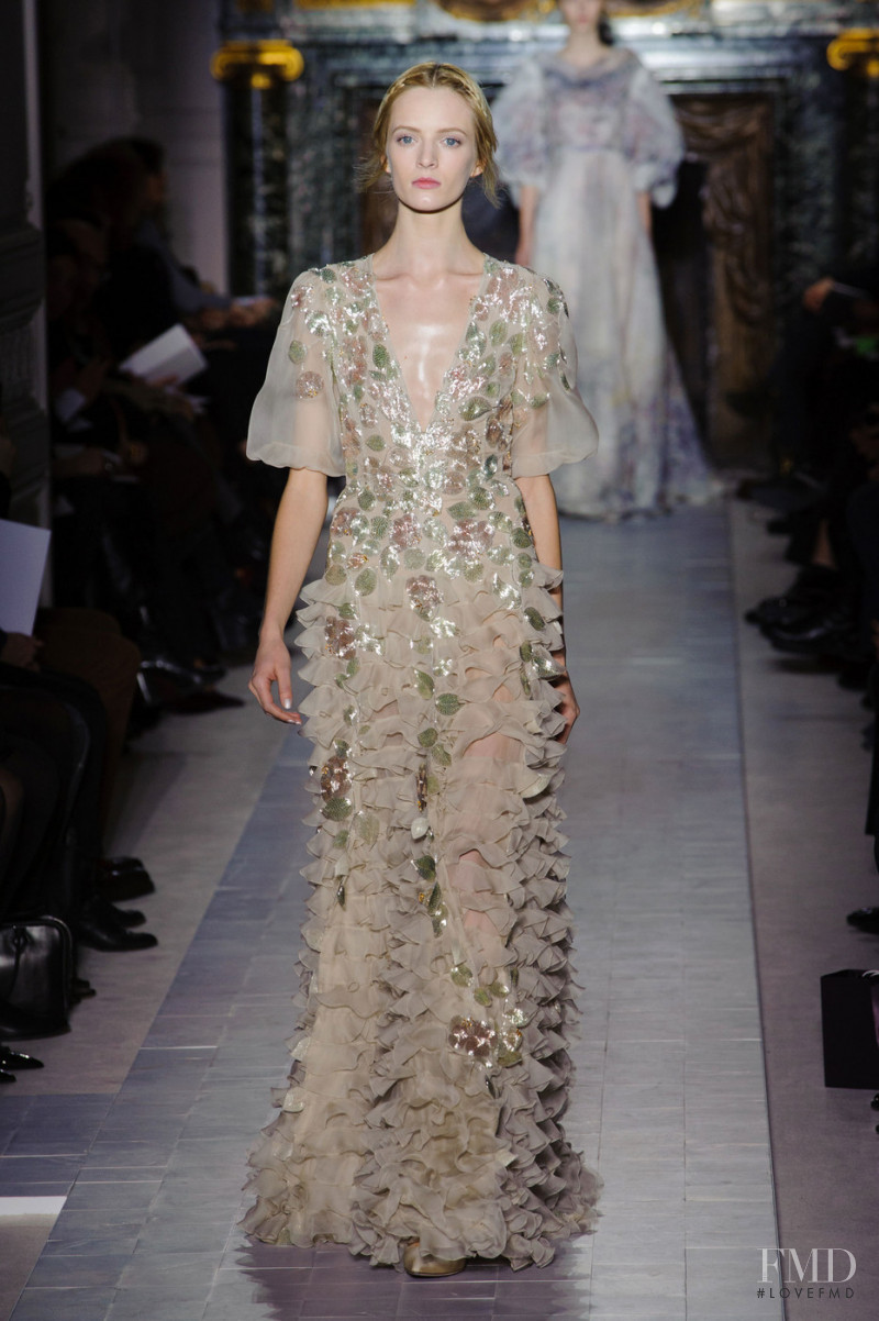 Daria Strokous featured in  the Valentino Couture fashion show for Spring/Summer 2013
